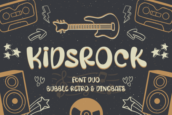 Kidsrock Duo: The Friendly Display Font for Small Business Branding
