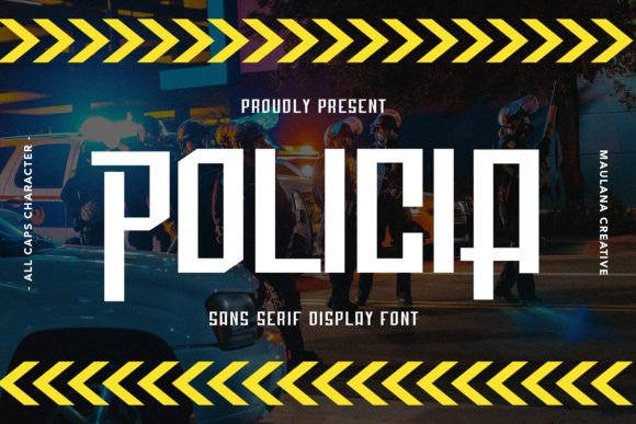 Policia: A Bold Display Font for Creative Projects