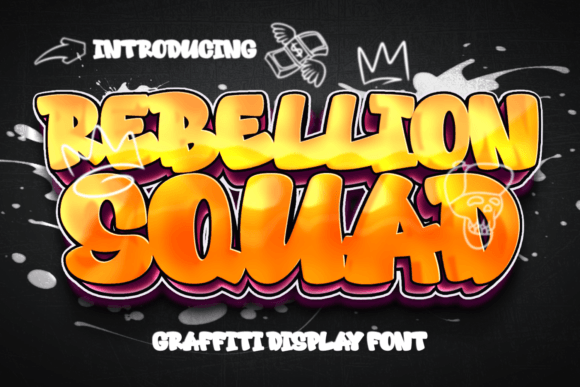 Rebellion Squad Font: Bold Graffiti Style for Branding