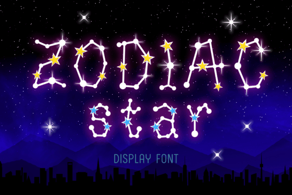 Zodiac Star Font for Magical Campaigns